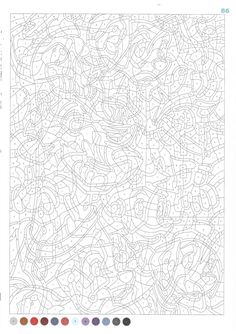 an image of a coloring book page with different colors and shapes on it, including the letters