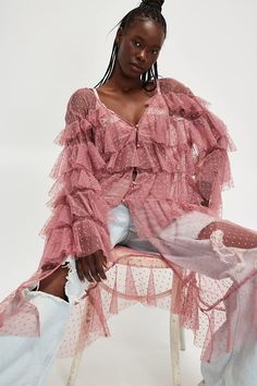 Take Me Out Sheer Kimono | Free People Fashion Objects, Patchwork Kimono, Pink Kimono, Sheer Kimono, Free People Jacket, Take Me Out, Autumn Winter Fashion