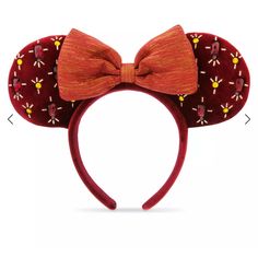 Authentic Disney Parks 2021 Holiday Collection Minnie Ear Headband Soft Padded Minnie Mouse Ears Cranberry Velvet Ears And Headband Faceted Gems And Golden Confetti Woven Lurex Bow With Golden Threading Non-Slip Velour Interior Make An Offer Or Bundle Two Or More Listings For A Special Discount! New To Poshmark? Use My Code Muzikluver5233 For $10! Https://Posh.Mk/Jmdw5giocnb Headband With Bow, Disney Ears Headband, Disney Minnie Mouse Ears, Disney 50th Anniversary, Disney Headbands, Minnie Ears Headband, Minnie Mouse Christmas, Jeweled Christmas, Minnie Mouse Ears Headband