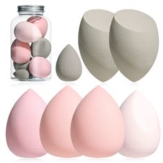 PRICES MAY VARY. Latex Free and Vegan Makeup Sponge - For Powder, Cream or Liquid Application Adopting non-latex & non-allergic material,Dip powder products, such as foundation, loose powder etc., in which case directly stain and then flutter on your face when use the makeup sponges dry. Elegant PinkColor-Beautiful makeup sponges, you will love this 3 different Pink color. Easy carry Package-Unique Sponge bottle ,easy to storage. Wet and dry use, blending sponge turns bigger when wet, dab it eve Elf Concealer, Makeup Brush Cleaning Mat, Makeup Blender Sponge, Powder Products, Makeup Sponges, Makeup Blender, Flawless Makeup Application, Blending Sponge, Liquid Makeup