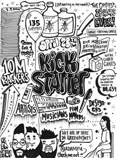 a black and white poster with words on it that say rock state, hipsters, punk