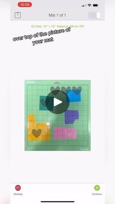 the app is showing how to make an art project