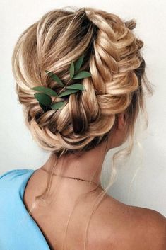 39 Greek Wedding Hairstyles For The Divine Brides ❤️ greek wedding hairstyles on blonde hair braided halo with fresh greenery decor belaya_lyudmila #weddingforward #wedding #bride #greekweddinghairstyles #weddinghair Braided Ponytail, Box Braids Hairstyles, Fish Tail Braid