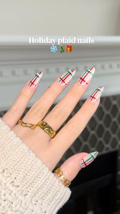 Plaid Nails, Holiday Plaid, Cartier Love, Cartier Love Bracelet, Love Bracelets, Christmas Nails, Nail Polish, Bangles, Plaid