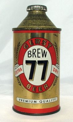 an old fashioned beer can with the number seventy on it