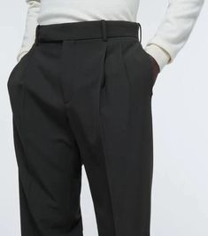 The sleek Jasper pleated virgin wool pants offer smart style and impeccable Italian craftsmanship. Made of ultra-soft 100% virgin wool in a mid-weight straight leg design, they feature belt loops, zip fly with button closure, and side and back slip pockets for everyday wear. At a true to size fit that flatters all proportions, they pair easily with any shirt or sweater for a polished look. Enjoy free worldwide shipping and worry-free returns within 30 days. Winter Formal Pleated Bottoms, Formal Bottoms With Accordion Pleats For Fall, Elegant Winter Bottoms With Accordion Pleats, Business Pleated Straight Pants, Winter Office Pleated Bottoms, Loro Piana Men, Pants Tailored, Clothing Pants, Italian Craftsmanship