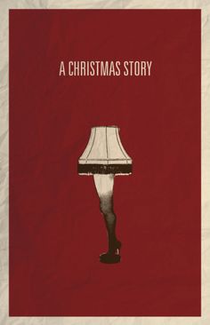 a christmas story poster with a lamp on it