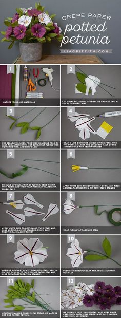 the instructions for how to make paper flowers