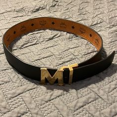 Great Condition If You See It And It Doesn’t Say Sold That Means It’s Still Available Thank You! Mcm Belt, Reversible Belt, Black Tan, Accessories Men, Black And Tan, See It, Belts, Meant To Be, Mens Accessories