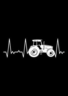 a tractor with heartbeat on the side