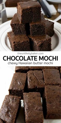 Chocolate Butter Mochi Recipe, Ube Recipes, Butter Mochi, Mochi Cake, Citrus Recipes, Filipino Desserts, Light Desserts, Chocolate Butter