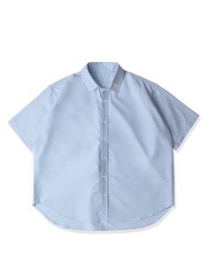 This is a casual and comfortable shirt that is made out of high quality cotton 100% Oxford fabric. With design detail of big oversized silhouette and embroidery detail on the collar, it gives a trendy and casual mood.- Embroidered detail on the collar- Oversized silhouette- Oxford fabric with high air permeability Oversized Classic Cotton Blouse, Classic Oversized Cotton Blouse, Oversized Cotton Shirt For Daywear, Cotton Tops With Button Closure And Casual Collar, Oversized Cotton Shirt With Spread Collar, Oversized Shirt With Collared Neckline For Spring, Oversized Cotton Blouse With Placket, Oversized Cotton Short Sleeve Shirt For Summer, Classic Oversized Tops With Collared Neckline