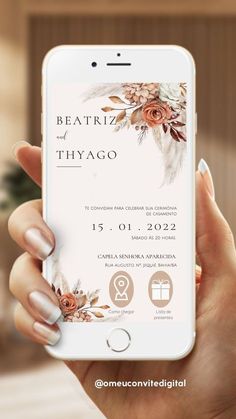 a person holding an iphone in their hand with the text beautiful tiyago on it