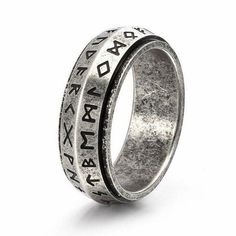 Vintage Double Side Viking Runes Ring Stainless Steel Spinning Ring Size 6-13   Material: Stainless Steel Size available：6-13 Package Including: 1 x Ring 100% Brand New And High quality. Any problem feel free to contact us☺ Best wishes☺ Have a nice� day ☺ X Ring, Spinning Ring, Spinning Rings, Viking Runes, Men's Jewelry Rings, Have A Nice Day, Best Wishes, Nice Day, Runes