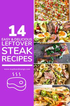 Wondering what to do with leftover steak? It's a great problem to have! Transform it into one of these easy and delicious leftover steak recipes. You'll want to cook extra steak every time once you see these amazing ideas! | www.mapleandmango.com Leftover Steak Recipes, Leftover Steak, Recipe Roundup, Amazing Ideas, Beef Dishes, Steak Recipes, Easy Delicious, Beef Recipes