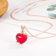 Color: Little Honey Necklace Fashion Element: Round Style: Sweet Honey Necklace, Red Agate Necklace, Small Red Heart, Love Pendant, Ziplock Bags, Summer Love, Necklace Fashion, Red Agate, Agate Necklace