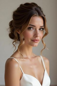 Stunning Bridesmaid Hair Updo Ideas - The Bridal Tip Hair Updo Ideas, Professional Updo, Bridesmaid Looks, Wedding Hairdo, Romantic Bridal Hair, Medium Length Blonde Hair, Updo Ideas, Chic Ponytail, Bridesmaid Updo