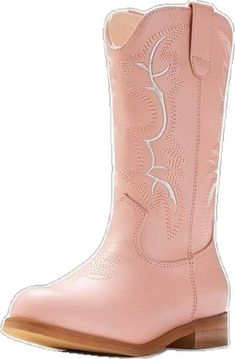 Western Style Boots For Spring Outdoor, Pink Boots For Outdoor Fall Activities, Spring Ranch Boots With Round Toe, Pink Round Toe Ranch Boots, Pink Round Toe Boots For Ranch, Boots For Girls Kids, Boots For Girls, Boots Mid Calf, Boots Cowboy