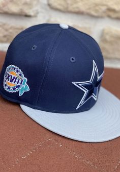 New Era Dallas Cowboys Mens Navy Blue Super Bowl XXVIII Side Patch 59FIFTY Fitted Hat - 41023368 Blue Fitted Hat With Embroidered Logo For Streetwear, Team-colored Fitted Hat With Team Logo For Fans, Blue Baseball Cap With Logo For Sports, Blue Baseball Cap With Logo Patch For Sports, Team-colored Fitted Hat With Team Logo, Blue Sports Fitted Hat With Logo Patch, Blue Snapback Hat With Logo For Baseball Season, Blue Fitted Hat With Logo Patch For Sports, Blue Collegiate Fitted Hat For Game Day