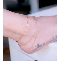 Here is our layered ankle chain with all its delicate and elegant style adding an eye catching beauty to your outlook! Simple and chic multilayered anklet is made with three layers of curb and cable chain dropping down your ankle to your foot. This also may upgrade your high heels and stilettos during the winter. Layering anklets are also a good complementary for boho summer brides with a barefoot beach wedding. We recommend to get as a pair to complete your bridal style. * Multilayered anklet i Dainty Chain Bracelet For Party, Summer Party Bracelets With Adjustable Chain, Dainty Summer Party Bracelets, Dainty Summer Party Jewelry, Dainty Summer Party Anklets, Dainty Adjustable Chain Anklets For Summer, Gold Delicate Chain Bracelet For Summer, Gold Chain Bracelet As Summer Gift, Delicate Gold Chain Bracelet For Summer