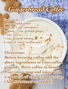 a recipe for gingerbread coffee