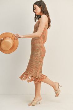 Multi colored crochet knit fringe midi dress NOTE: If your size is not available, please register your email in EMAIL ME WHEN AVAILABLE link. Multi Colored Crochet, Fringe Midi Dress, Crochet Midi Dress, Crochet Midi, Knit Midi, Knit Midi Dress, Me When, Crochet Dress, Multi Colored