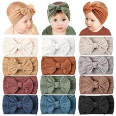 Set Of 12 Classic Colors - Our Nylon Baby Headband Set Comes In 12 Different Colors, Including Basic Colors Like White, Navy Blue, Pink, And Gray. You Are Sure To Find A Perfect Color For Matching Your Babies’ Everyday Outfits. So Soft Nylon Material - These Baby Girls Nylon Headbands Are Made From Stretchy And Soft Nylon. These Nylon Baby Bands Are So Soft And Light That Your Baby Doesn’t Even Realize They Are Wearing It! They Are Ideal For Newborns Yet Stretchy Enough To Comfortably Fit Infant Baby Hair Accessories, Handmade Hair Accessories, Elastic Headbands, Nylon Headbands, Girls Headbands