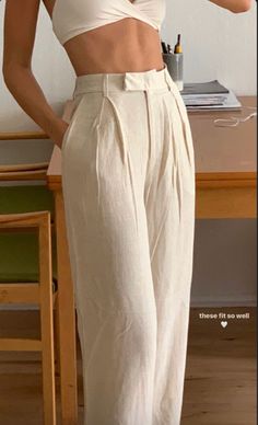 Linen Outfits For Women Classy, Womens Trouser Pants, Y2k Business, Beige Instagram, Linen Tops, Cream Aesthetic, Bodo, Country Concert, Straw Hats