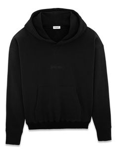 Y36SW1000 SAINT LAURENT COTTON HOODIE Saint Laurent Hoodie, Black Turtle Neck, Leather Cap, Cotton Hoodie, Denim Pant, Turtleneck Sweater, Black Hoodie, Black Sweaters, Drop Shoulder