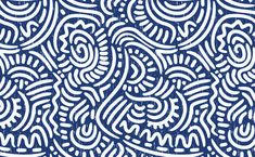 an abstract blue and white pattern