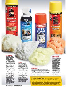 an article in the magazine shows different types of paint and deodorant products