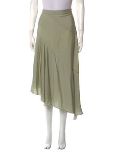 Vince SkirtMetallic & NeutralsElasticized WaistFit:Skirts by Vince typically fit true to size. Summer Knee-length Draped Skirt, Spring Knee-length Lined Draped Skirt, Green Asymmetrical Relaxed Skirt, Vince Midi Dress, Entire Studios Ssense Skirt, Midi Length Skirts, Midi Length, Skirt, Tags