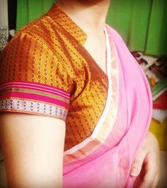 Chanderi Saree Blouse Designs Latest, Khun Saree Blouse Pattern, Khun Blouse Designs, Ilkal Saree Blouse Designs, 50 Blouse Designs, Long Blouse Designs, Chanderi Saree