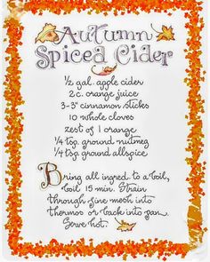 the autumn spice cider poem