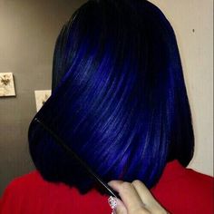 @woollffiie Sapphire Blue Hair, Blue Hair Dye, Royal Blue Hair, Blue Black Hair, Beautiful Hair Color, Hair Color Blue, Hair Crush, Grunge Hair, Love Hair