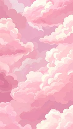 the sky is filled with pink clouds