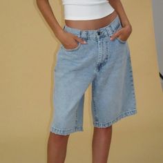 Mojoyce-Y2K Loose Fit Denim Shorts Pants for Women Low Rise Wide Leg K Summer Jean Shorts, Loose Fit Denim, Grunge Streetwear, Summer Jeans, Shorts Pants, Low Waisted, Baggy Jeans, Shorts With Pockets, Trending Now