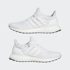 adidas Ultraboost 1.0 Shoes - White | Women's Lifestyle | adidas US Adidas Sneakers With White Sole, Adidas Training Sneakers With Laces, Adidas Running Shoes With White Sole And Logo, Sporty Adidas Running Shoes With Vented Sides, Adidas Running Shoes With Vented Sides, Adidas Lace-up Running Shoes With Vented Sides, Adidas Running Shoes With White Sole And Laces, Adidas Running Shoes With Vented Sides For Sports, Adidas Training Sneakers With Cushioned Footbed