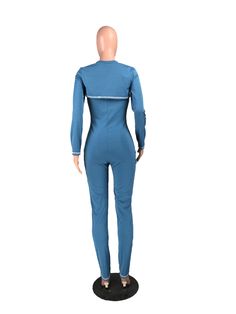 Sexy Long Sleeve Crop Top Spaghetti Strap Bodycon Jumpsuit Fall Women Clothes Club 2 Piece Set Fitted Solid Color Jumpsuits And Rompers For Club, Fitted Jumpsuits And Rompers For Club, Top Spaghetti Strap, Jumpsuit Fall, Solid Color Jumpsuits, Spaghetti Strap Crop Top, Bodycon Jumpsuit, Long Sleeve Crop, Women Clothes