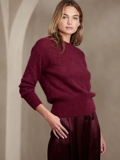 Oversized Ambra Sweater | Banana Republic Sustainable Manufacturing, Fall Winter Wardrobe, Family Picture, Jewel Tones, Cashmere Sweater, Winter Wardrobe, Cashmere Sweaters, Winter Women, Tuscany