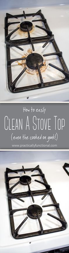 how to easily clean a stove top