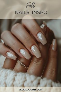 Explore stunning fall nail inspirations! From Skittle nails to Ombre and Matte colors, find the perfect styles for the season. Fall Natural Colors Nails, Acrylic Nails Autumn 2024, Nail Ideas For Fall Wedding, Acrylic Nail Designs Fall Colors, Most Elegant Nails, Cool Nail Patterns, Business Nail Ideas, Simple Elegant Fall Nails, Nail Color For Warm Skin Tone