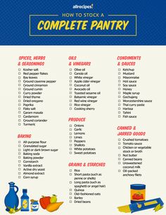 the ultimate guide to stock a complete pantry info sheet for allergies and household care products