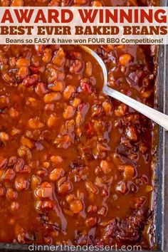 the best ever baked bbq competition award winning beans in a casserole dish