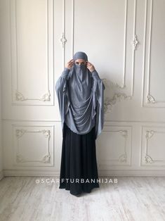 Modest Solid Color Niqab, Burqa Fashion, Bridal Hijab, Blue Maxi, Islamic Clothing, Niqab, Grey Prints, Muslim Girls, White Gowns