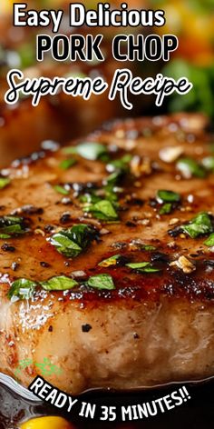 a close up of a steak on a plate