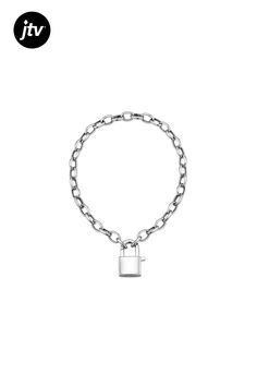 Rhodium Plated Sterling Silver Padlock Clasp Bracelet. Measures 7 inches long. Comes with a padlock clasp. Clasp Bracelet, Bracelet Clasps, Rhodium Plated, Plating, Bracelet, Sterling Silver, Silver