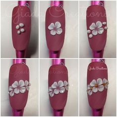 Step By Step 3d Flower Nail Art, Acrylic Flowers Nails Tutorials, 3d Nail Art Step By Step, 3d Follower Nails, 4d Nail Art Step By Step, 3d Nail Art Tutorial Step By Step, Gel Flower Nail Designs 3d, 3d Nail Art Simple, 3 D Nails Designs Art Ideas