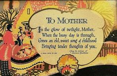 an image of a mother's day card with the words to mother on it