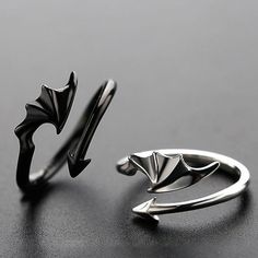 Best Techwear on Sale, Budget Techwear (Guaranteed Quality) | Techwear Club Angel Wing Ring, Halloween Fest, Flying Dragon, Promise Ring Set, Dragon Ring, Silver Dragon, Men's Jewelry Rings, Matching Rings, Unisex Jewelry